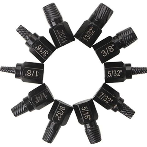Extracteur de vis Torx 10 pièces, outil de retrait de boulons et d'écrous, jeu d'extracteurs de boulons ronds – Tête solide (1/5)