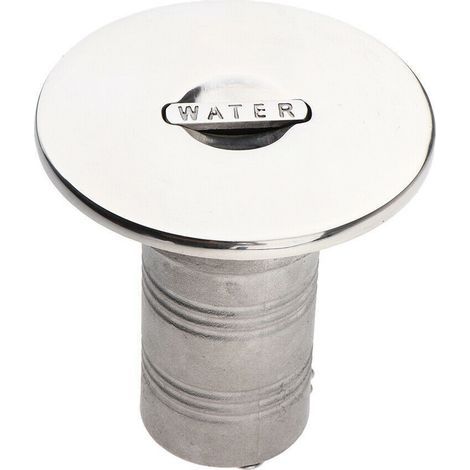 38-mm-Kraftstoffeinfüllstutzen aus Edelstahl für Schiffs- und Bootsarmaturen. Bestellhinweise: Einfüllstutzen: 38 mm, Wasser: 1 (1/4)