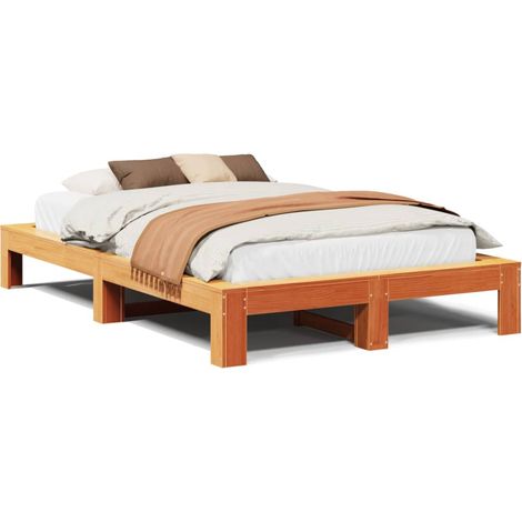 Maison Exclusive - Letto senza Materasso Marrone Cera 120x200 cm in Legno di Pino (1/5)