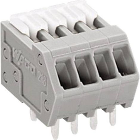 WAGO 218-104 Morsetto a molla 0.50 mm² Numero Poli (num) 4 Grigio 1 pz. (1/2)