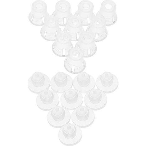 Entretoises en plastique 10x transparentes 14x14mm pour fixation invisible de panneau, montage de signalétique et supports muraux, kit complet avec vis inclus pour projets DIY (1/5)