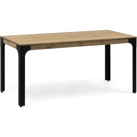 Mesa madera y acero estilo Vintage Industrial modelo Boston medidas 900x1980x750