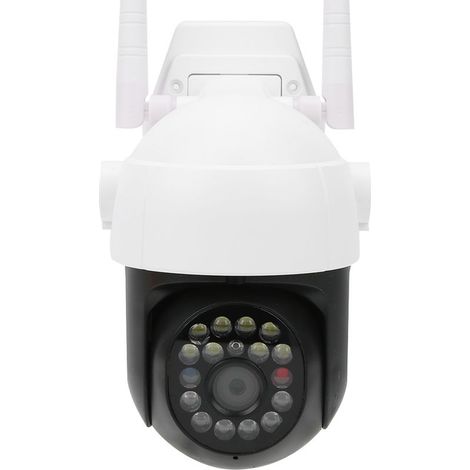 Caméra dôme Wi-Fi 1080p avec vision nocturne, fonction PTZ et 17 LED pour la surveillance extérieure et la sécurité domestique. Prise 110-220 V. (1/5)