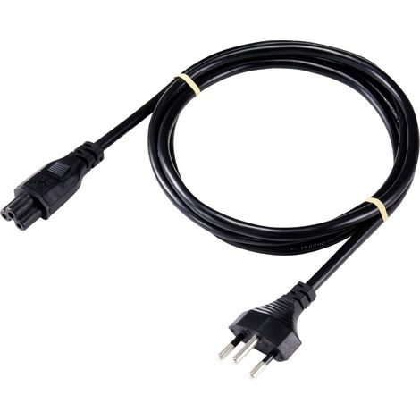 Sygonix SY-5042688 Notebook Netzkabel  Schwarz 1.80 m