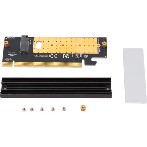 Adaptateur M.2 vers PCIe 8 Go/s, fente PCIe X16, compatible 2280/2260/2242/2230, dissipateur thermique inclus pour Windows et Linux (1/5)