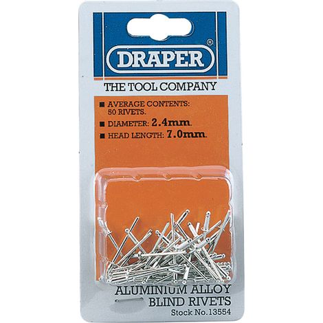 Draper 50 x 2.5mm x 7mm Blind Rivets (13554)