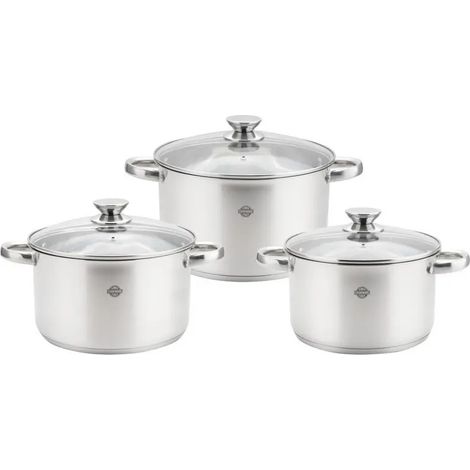 Set de 3 cacerolas Divinox con tapa 16/18/20 cm (1/2)