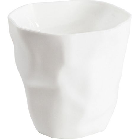 Pot à pinceaux / pot de rangement – Blanc – Ouverture large – Design plis irréguliers
