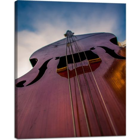 Stampa su tela "Musica - Contrabbasso" 40x50 cm