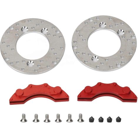 Disque de frein pour roue RC, étrier de frein à disque en aluminium RC, disque de frein haute simulation 1,4 pouce pour voitures RC Traxxas 1/10 (1/5)