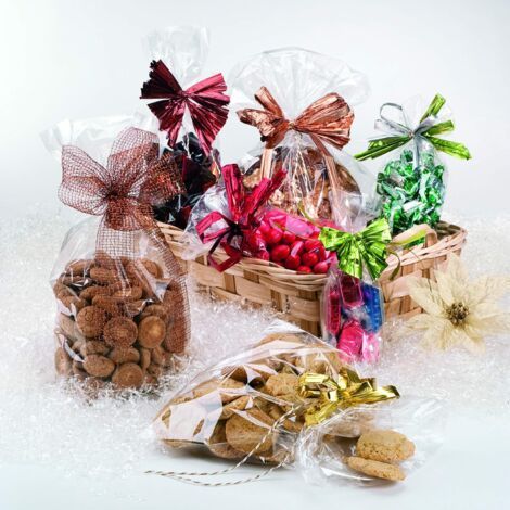 Sachets Transparentes pour les Aliments,Sac à biscuits, sac à biscuits, sac cadeau,100 pièces(1624cm) (1/5)