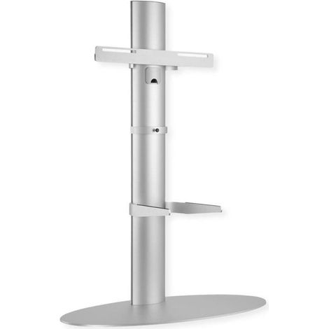Roline Soporte TV Moderno Plateado Altura Ajustable