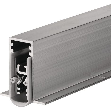 Guarnizione porta EllenMatic Soundproof Omega 1° livello L.708mm P.15mm Alluminio nero argento