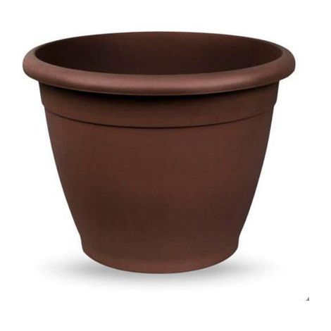 MACETA RENDONDA MARRON 25CM