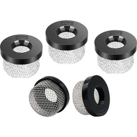 5 pcs Mesh Aerator Strainer, Stainless Steel, 3/4 Inch-14, Prevents Clogging, Yachts, Swimming Pools, SPA