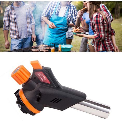 Briquet Torche à Gaz avec Tête de Chalumeau, Allumage à Souffle, Pistolet Flamme pour Cuisine, Barbecue et Maison (1/5)