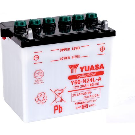 Batterie moto YUASA Y60-N24L-A 12V 29.5AH 241A (1/3)