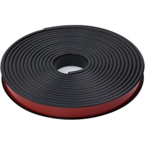 SHINING HOUSE Bande de Protection autocollante en TPE Flexible en Forme de U pour Bords de Meubles - pour réparation d'armoires et Restauration de Meubles (Noir, 18 mm x 3 m)