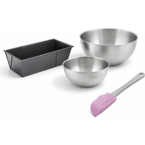 Set de 4 ustensiles de pâtisserie moule à gâteaux bol et spatule Black metallic Black mettallic Zenker Black mettallic (1/5)