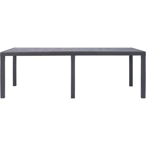 Maison Exclusive - Gartentisch Braun 220x90x72 cm Kunststoff Ratt (1/5)