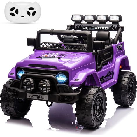 Voiture électrique enfant 12V – Télécommande, 3 vitesses, musique (1/5)