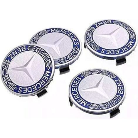 Lot de 4 cache-moyeux 75 mm – Plastique ABS de haute qualité – Compatible Mercedes Benz – Installation simple et rapide (1/4)