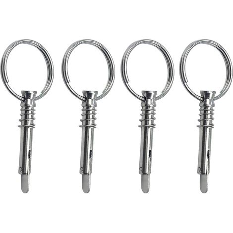 4 perni per tendalino, perno a sgancio rapido da 1/4" di diametro con camma e molla, perni per cerniera rimovibili in acciaio inossidabile 316, ferramenta nautica