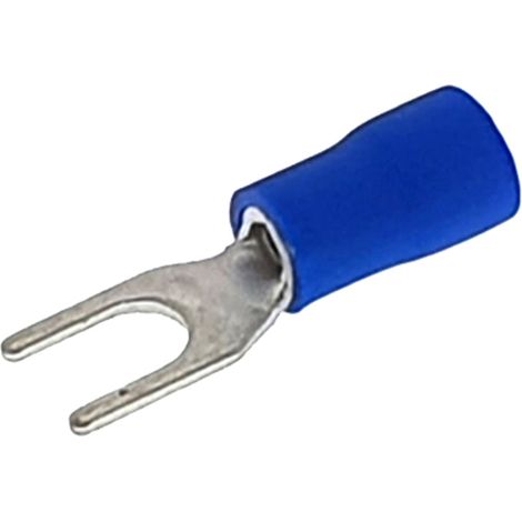 10 Terminales HORQUILLA 3mm - 1,5-2,5mm2 AZUL (1/2)