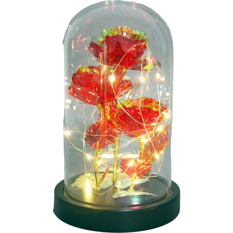 fleurs artificielles en verre-Rose papillon du ciel étoilé (1/5)