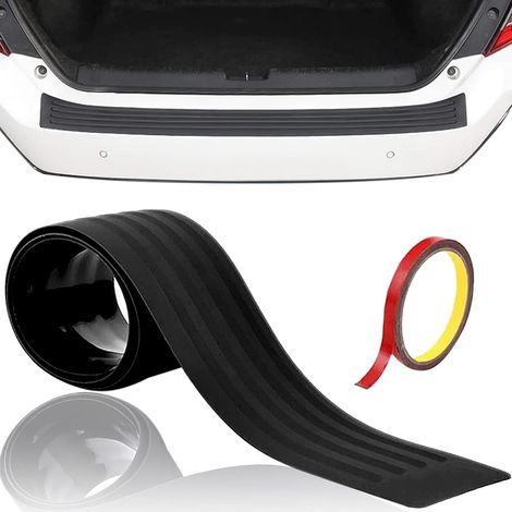 Bande de protection de pare-chocs arrière, bande anti-collision universelle en caoutchouc noir durable, protège et masque les rayures (1/5)