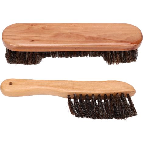 Lot de 2 brosses en bois pour table de billard, pour le nettoyage du feutre et des bandes. Manche en bois massif et crin de cheval. Entretien précis, dépoussiérage, idéal pour les salles de jeux et le (1/5)