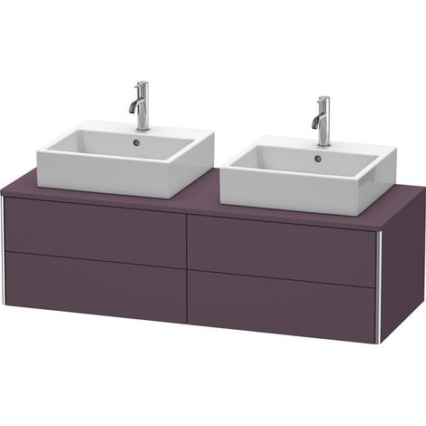 Meuble sous-vasque XSQUARE 400x1400x548mm f 2 Be Satin aubergine
