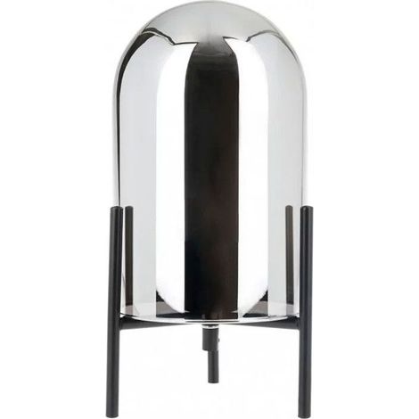 Lampe à poser - Design - Industriel - Métal/Verre - Noir - 30cm hauteur - Salon (1/3)