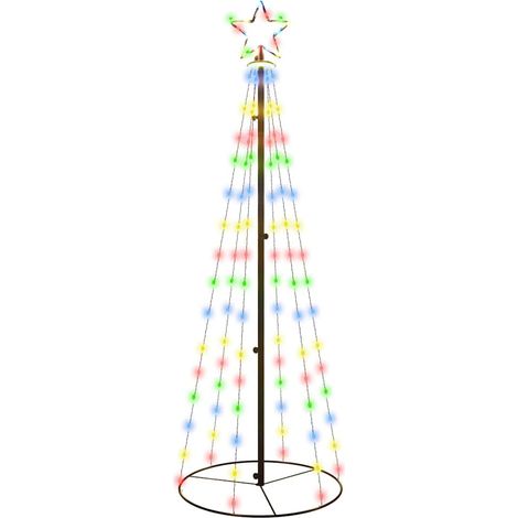 Arbre de Noël Sapin de Noël cône 108 LED Colorées 70x180 cm (1/5)