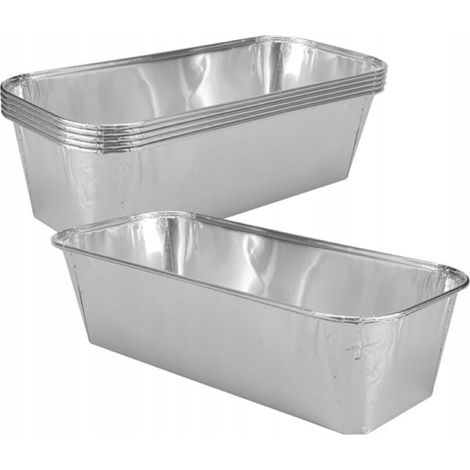 Juego de 5 moldes de aluminio para hornear de 1000 ml