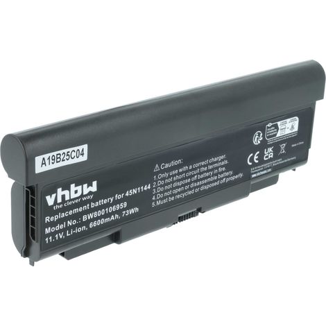 vhbw Akku kompatibel mit Lenovo ThinkPad W541 20EF000KUS, W541 20EF000MUS, W541 20EF000JUS, W541 20EF000HUS Notebook (6600 mAh, 11,1 V, Li-Ion) (1/5)