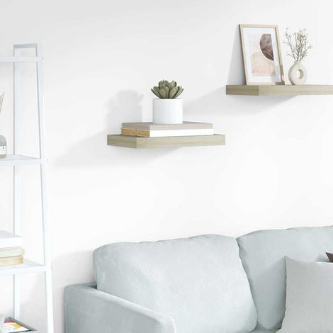 vidaXL Floating Wall Shelf Oak 40x23.5x3.8 cm MDF (1/5)