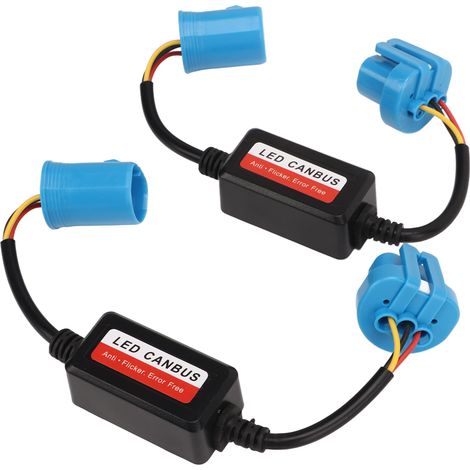 Lot de 2 Décodeur de Phare 9007 HB5 Connecteur 12V DC Anti-scintillement Résistance Correcteur pour LED Phare ou Ant (1/5)