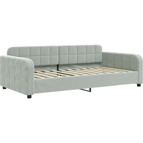 Maison Exclusive - Letto da Giorno Grigio Chiaro 100x200 cm in Velluto (1/5)