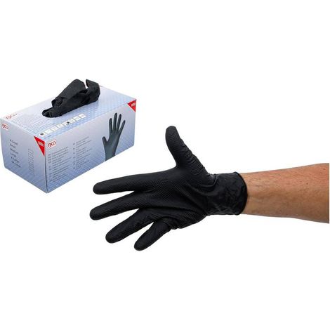 Boîte de Gants Jetables Nitrile Taille L 100 pcs - Adhérence Supplémentaire - Protection et Confort - D-Work