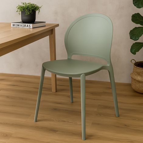 SEDIA INES 54X48XH81CM VERDE. (1/5)