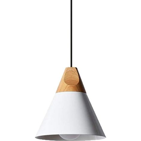 E27 Pendelleuchte aus Holz und Metall, industriell-dekorative Deckenleuchte für den Innenbereich, höhenverstellbarer Kronleuchter aus Aluminium für Wohnzimmer und Restaurants
