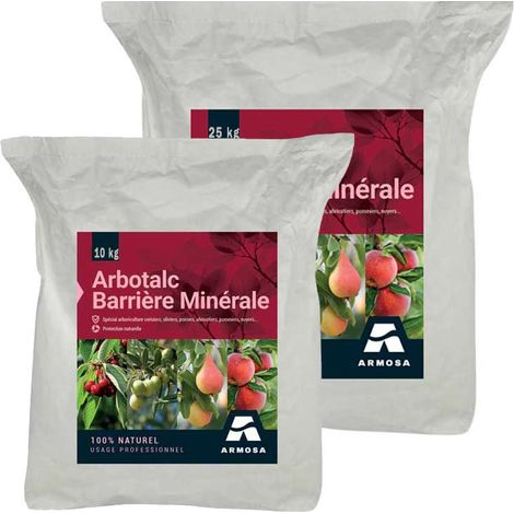 Talc barrière minérale ARBOTALC pour les jeunes fruits - X Poids 25 kg
