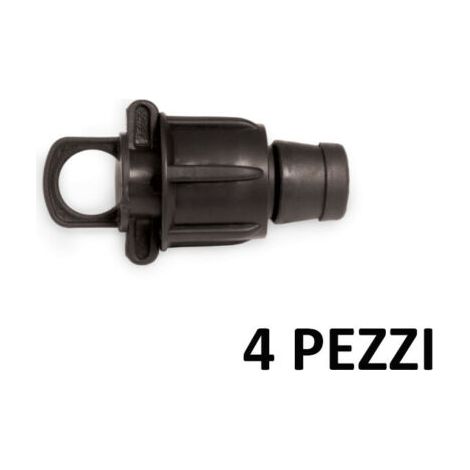 4 PZ TAPPO DI FINE LINEA INNESTO ATTACCO PORTAGOMMA MANICHETTA ø 16 17 30596/4