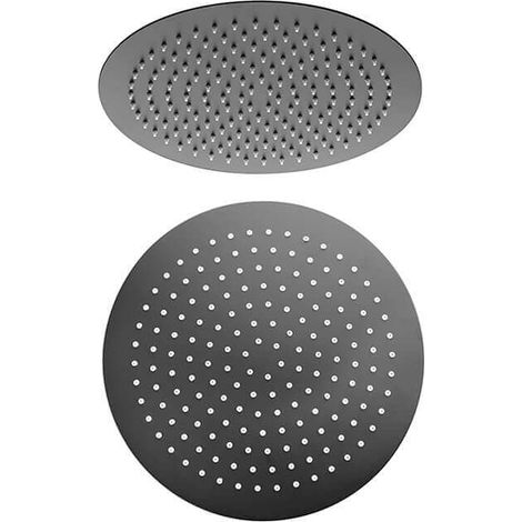 Jacuzzi  Rubinetteria soffione tondo ø 25 cm ultrapiatto nero opaco in acciaio (1/2)