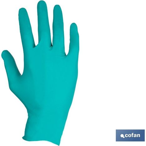 Gants stériles en nitrile vert, 100 unités, protection phytosanitaire et sans poudre (1/4)