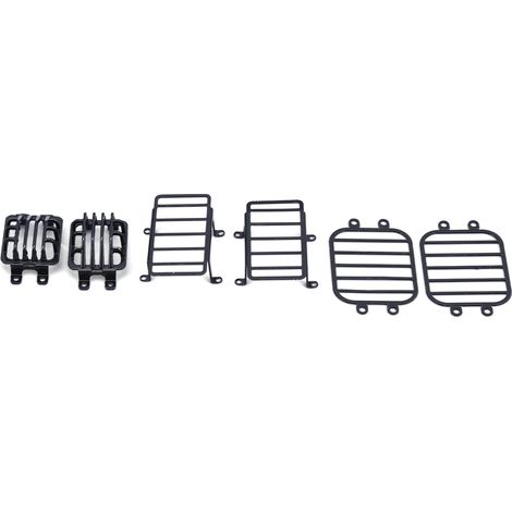 Ensemble de 6 protections pour phares et feux arrière - Compatible TRAXXAS TRX-4, Mercedes G500, TX-6, G63 - Pièces RC 1/10 échelle