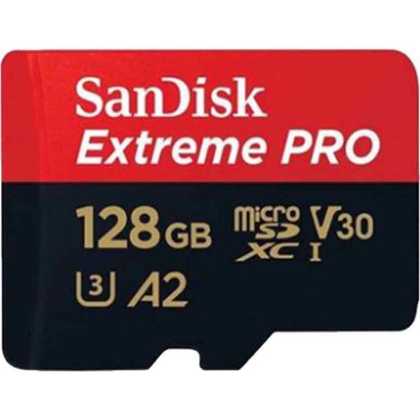 1 carte mémoire microSDXC, jusqu'à 1 To, lecture 100 Mo/s, écriture 140 Mo/s, résistante choc/eau/température/raies X