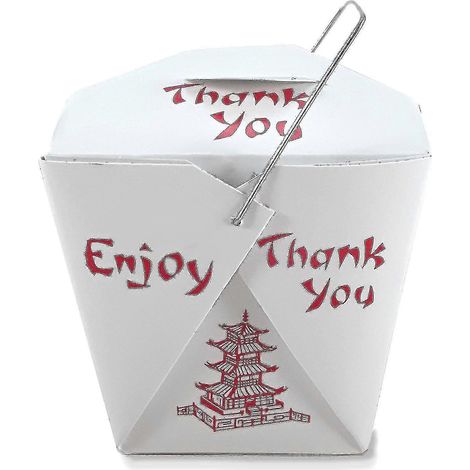 Lot de 50 boîtes à emporter chinoises Pagode 16 oz/pinte, format cadeau et seau à nourriture (50) (1/3)