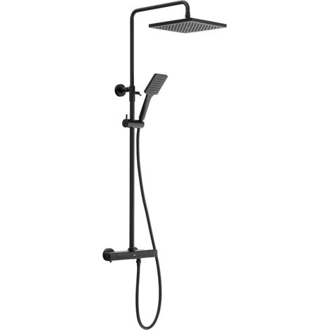 Sapho - Duschset Dark mit Thermostat, 2 Strahlen, schwarz matt KJ639 (1/5)